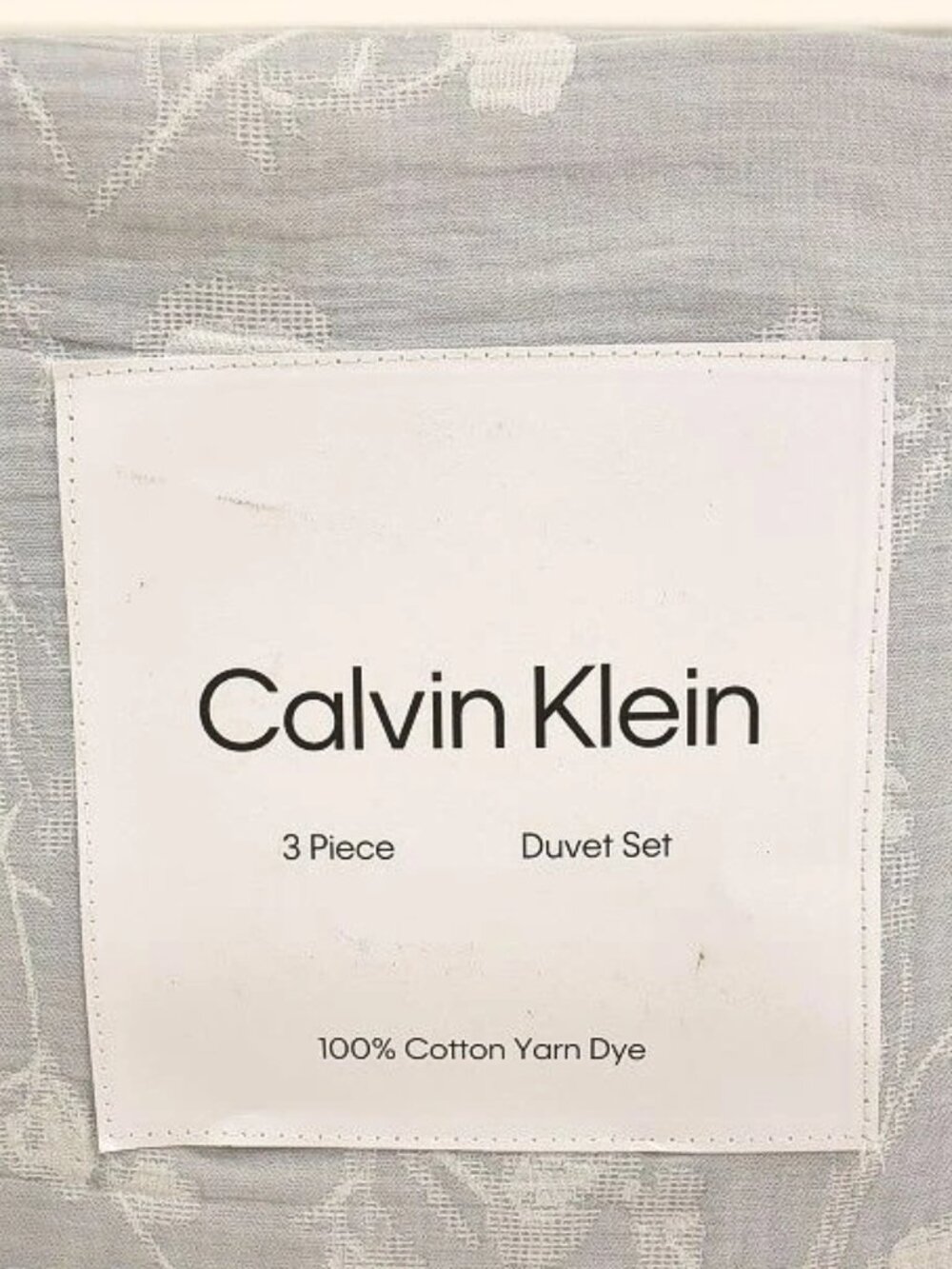 Calvin Klein Umbra 100% Cotton Floral QUEEN Duvet Cover & Shams Set Neutral Home
